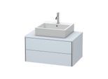 Duravit XSquare Waschtisch-Unterschrank XS491009797 80x40x54,8cm, 2 Schubkästen, Lichtblau seidenmatt