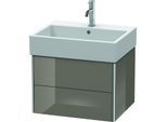 Duravit XSquare Waschtisch-Unterschrank XS419308989 58,4x39,7x46cm, 2 Schubkästen, Flannel Grey hochglanz