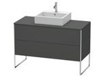 Duravit XSquare Waschtisch-Unterschrank XS492204949 120x53,8x54,8cm, 2 Auszüge, Graphit matt