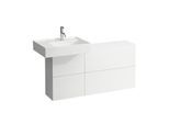 LAUFEN Kartell Waschtischunterschrank 120x61x27cm 4082910336401, Ausschnitt links, weiß matt