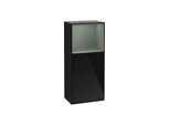 Villeroy und Boch Finion Seitenschrank F500GMPH 41,8x93,6x27cm, links, Regal oben Olive Matt, Glossy Black Lacquer
