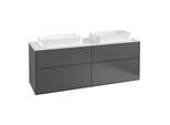 Villeroy und Boch Finion Waschtischunterschrank F31100GK 160x60,3cm, Abdeckplatte white matt, Anthracite matt