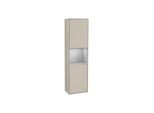 Villeroy und Boch Finion Hochschrank F460GJHH 41,8x151,6x27cm, links, Regal Grey Matt Lacquer, Sand Matt Lacquer