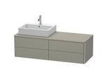 Duravit XSquare Waschtisch-Unterschrank XS4913L9292 140x40x54,8cm, 4 Schubkästen, links, Steingrau seidenmatt