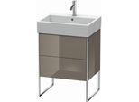 Duravit XSquare Waschtisch-Unterschrank XS447308989 58,4x49,1x46cm, 2 Auszüge, Flannel Grey hochglanz
