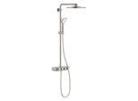Grohe Duschsystem 26507DC0 supersteel, mit AP-Thermostat, Duscharm 45cm schwenkbar