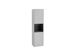 Villeroy und Boch Finion Hochschrank F460PDGJ 41,8x151,6x27cm, links, Regal Black matt lacquer, Light grey matt