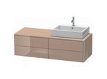 Duravit XSquare Waschtisch-Unterschrank XS4913R8686 140x40x54,8cm, 4 Schubkästen, rechts, cappuccino hochglanz