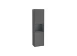 Villeroy und Boch Finion Hochschrank F460HGGK 41,8x151,6x27cm, links, Regal Midnight Blue Matt Lacquer, Anthracite matt