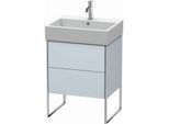 Duravit XSquare Waschtisch-Unterschrank XS447309797 58,4x49,1x46cm, 2 Auszüge, Lichtblau seidenmatt