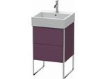 Duravit XSquare Waschtisch-Unterschrank XS447209494 48,4x49,1x46cm, 2 Auszüge, Aubergine seidenmatt