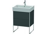 Duravit XSquare Waschtisch-Unterschrank XS447304949 58,4x49,1x46cm, 2 Auszüge, Graphit matt