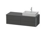Duravit XSquare Waschtisch-Unterschrank XS4913R4949 140x40x54,8cm, 4 Schubkästen, rechts, Graphit matt