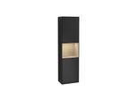 Villeroy und Boch Finion Hochschrank F460PCPD 41,8x151,6x27cm, links, Regal Oak Venerr, Black matt lacquer