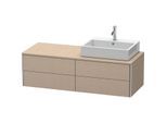 Duravit XSquare Waschtisch-Unterschrank XS4913R7575 140x40x54,8cm, 4 Schubkästen, rechts, Leinen