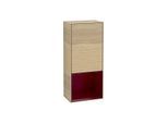 Villeroy und Boch Finion Seitenschrank F550HBPC 41,8x93,6x27cm, rechts, Regal unten Peony Matt, Oak Veneer