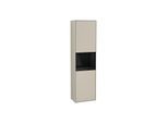 Villeroy und Boch Finion Hochschrank F460PHHH 41,8x151,6x27cm, links, Regal Glossy Black Lacquer, Sand Matt Lacquer