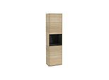 Villeroy und Boch Finion Hochschrank F470PHPC 41,8x151,6x27cm, rechts, Regal Glossy Black Lacquer, Oak Veneer