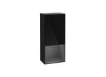 Villeroy und Boch Finion Seitenschrank F540GKPH 41,8x93,6x27cm, links, Regal unten Anthracite Matt, Glossy Black Lacquer