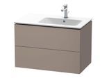 Duravit L-Cube Waschtisch-Unterschrank LC629204343 82x48,1x55cm, 2 Schubkästen, Becken rechts, basalt matt
