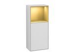 Villeroy und Boch Finion Seitenschrank F520HFGF 41,8cm, links, Ladestation, Regal Gold Matt Lacquer, Glossy white lacquer