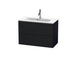 Duravit L-Cube Waschtisch-Unterschrank LC625701616 82 x 39,1 cm, Eiche schwarz, 2 Schubkästen, wandhängend