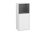 Villeroy und Boch Finion Seitenschrank F520GKGF 41,8cm, links, Ladestation, Regal Anthracite Matt Lacquer, Glossy white lacquer