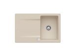 Villeroy und Boch Siluet Spüle 333402AM mit Ablaufgarnitur und Exzenterbetätigung, Almond