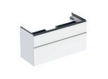 Geberit iCon Waschtisch-Unterschrank 502306012 118,4x61,5x47,6cm, 2 Schubladen, weiß/lackiert hochglänzend/Griff glanzverchromt