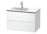 Duravit L-Cube Waschtisch-Unterschrank LC629101818 82x48,1x55cm, 2 Schubkästen, Becken links, weiß matt