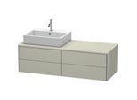 Duravit XSquare Waschtisch-Unterschrank XS4913L6060 140x40x54,8cm, 4 Schubkästen, links, Taupe seidenmatt