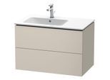 Duravit L-Cube Waschtisch-Unterschrank LC629109191 82x48,1x55cm, 2 Schubkästen, Becken links, taupe matt