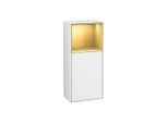 Villeroy und Boch Finion Seitenschrank F530HFGF 41,8cm, rechts, Ladestation, Regal Gold Matt Lacquer, Glossy white lacquer