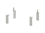 Duravit Brioso Sockelfuß BR979400707, 4 Stück Betongrau Matt lackiert