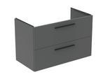 Ideal Standard i.life B Möbelwaschtischunterschrank T5585NG 2 Auszüge Siphon rechts, 1000x505x630 mm, Quarzgrau matt