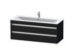 Duravit Ketho Waschtisch-Unterschrank KT643101616 120 x 47,5 cm, Eiche schwarz, 2 Schubkästen, wandhängend