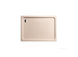 Kaldewei Duschplan xxl Duschwanne 432735003030 100x140x6,5cm, mit Träger, Antislip Perl-Effekt, bahamabeige