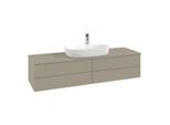 Villeroy & Boch Antao Waschtischunterschrank 1600x360x500mm L25150HK mit Beleuchtung mit Struktur FK/AP: HK/0