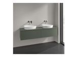 Villeroy und Boch Antao Waschtisch-Unterschrank L39010HL 160x36x50cm, Waschbeckenplattenfarbe Lack, leaf green matt lacquer, Mit Beleuchtung