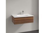 Villeroy und Boch Antao Waschtisch-Unterschrank K01100HM 78,8x25,6x49,6cm, mit Frontstruktur, warm walnut