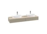 Villeroy & Boch Antao Waschtischunterschrank 1600x190x500mm L17153HK mit Beleuchtung mit Struktur FK/AP: HK/3