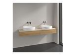 Villeroy und Boch Antao Waschtisch-Unterschrank L17013HN 160x19x50cm, Waschbeckenplattenfarbe botticino, honey oak, Mit Beleuchtung