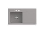Villeroy und Boch Subway Style 50 Einbauspüle 335202KD links, mit Ablaufgarnitur, 900 x 510 mm, Excenterbetätigung, fossil CeramicPlus