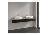 Villeroy und Boch Antao Waschtisch-Unterschrank K17151PD 160x19x50cm, Hahnlochbohrung, Waschbeckenplattenfarbe honey oak, black matt lacquer