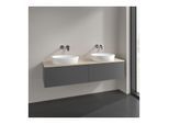 Villeroy und Boch Antao Waschtisch-Unterschrank L39013GK 160x36x50cm, Waschbeckenplattenfarbe botticino, anthracite matt lacquer, Mit Beleuchtung