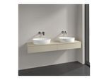 Villeroy und Boch Antao Waschtisch-Unterschrank L17010HJ 160x19x50cm, Waschbeckenplattenfarbe Lack, silk grey matt lacquer, Mit Beleuchtung