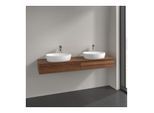 Villeroy und Boch Antao Waschtisch-Unterschrank K17152HM 160x19x50cm, Hahnlochbohrung, Waschbeckenplattenfarbe warm walnut, warm walnut