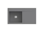 Villeroy und Boch Subway Subway Style 50 Einbauspüle 335201SL Becken links, 900 x 510 mm, Ablaufgarnitur mit Handbetätigung, Stone