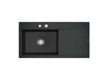 Villeroy und Boch Subway Style 60 Einbauspüle 336202S5 Becken links, Ablaufgarnitur mit Excenterbetätigung, 1000 x 510 mm, Ebony