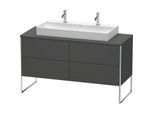 Duravit XSquare Waschtisch-Unterschrank XS4925M4949 140x53,8x54,8cm, 4 Schubkästen, Graphit matt